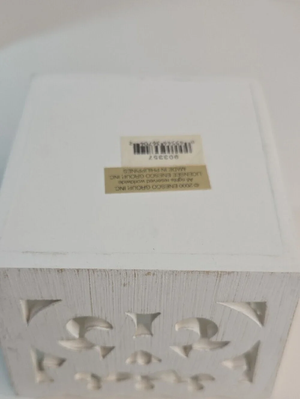 Set of 3 White Decorative Home Accent Vases and Box Shabby Chic Cottage Core